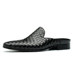 Men’s Woven Calfskin City Stroll Mules-1