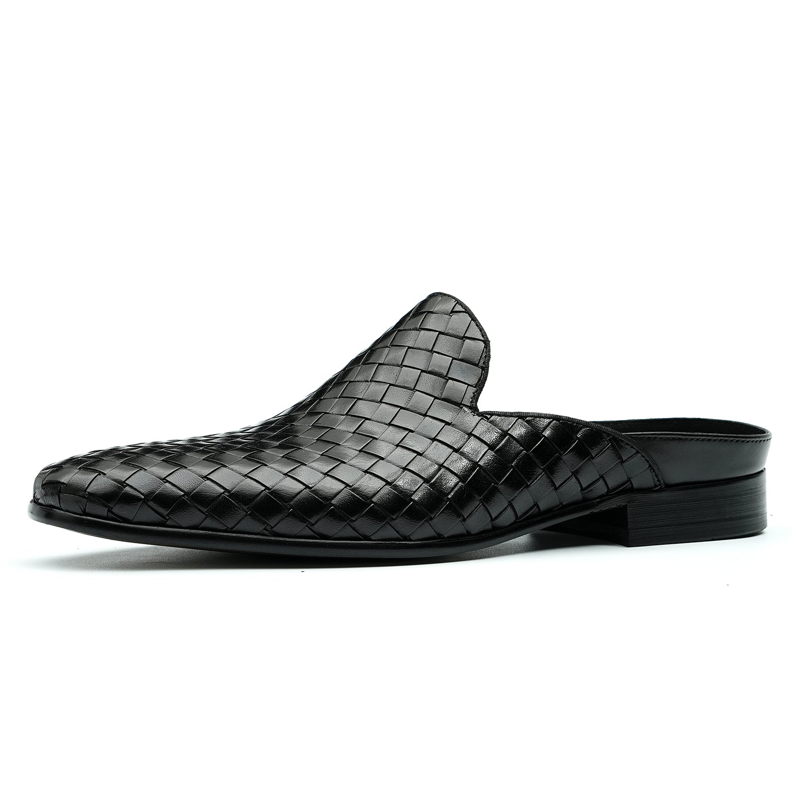Men’s Woven Calfskin City Stroll Mules-1