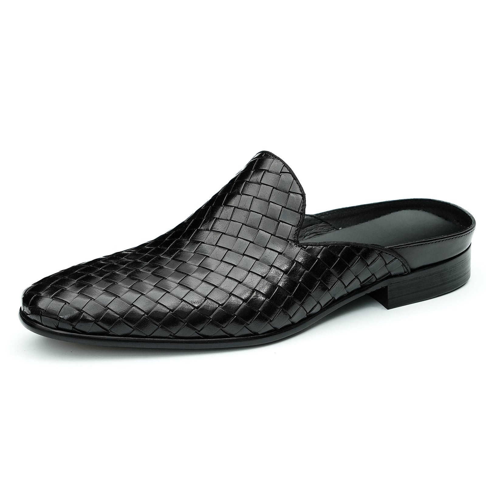 Men’s Woven Calfskin City Stroll Mules-2