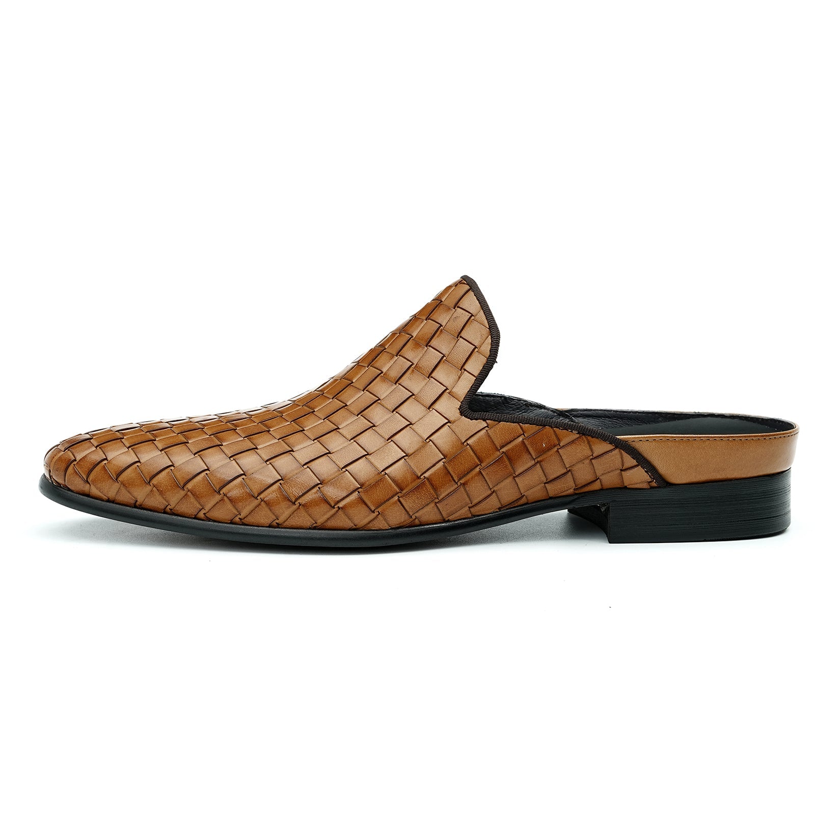 Men’s Woven Calfskin City Stroll Mules-5