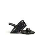 Edgy Metal Embellished Heel-Less Mules-2