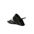 Edgy Metal Embellished Heel-Less Mules-3