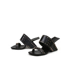 Edgy Metal Embellished Heel-Less Mules-4