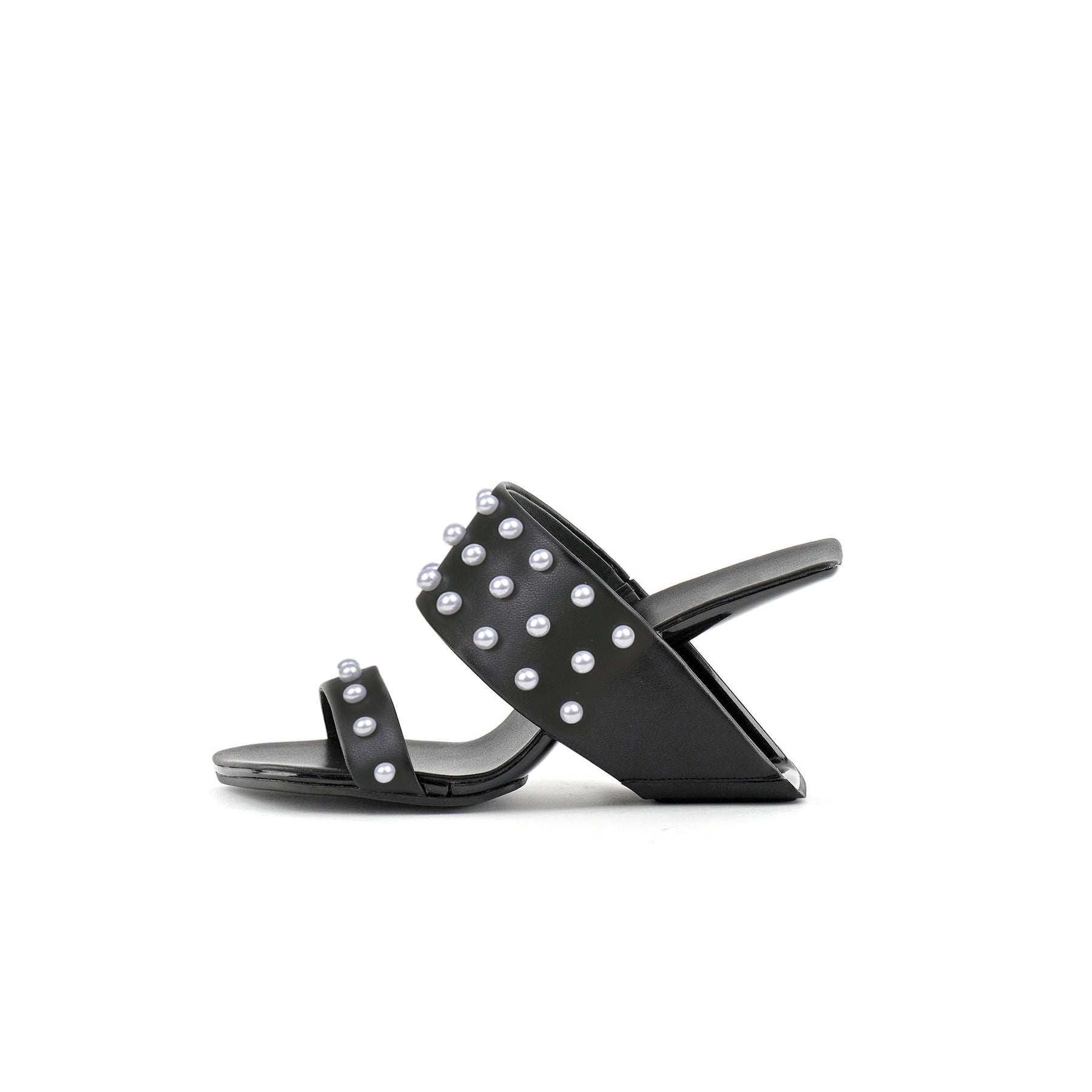 Metallic Beaded Arch Heel Mules-0