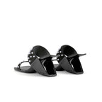 Metallic Beaded Arch Heel Mules-4