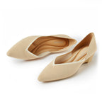 Minimalist Heart Cap Pointed Toe Princess Flats-1