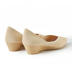 Minimalist Heart Cap Pointed Toe Princess Flats-2