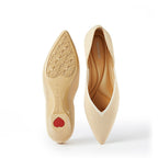 Minimalist Heart Cap Pointed Toe Princess Flats-4