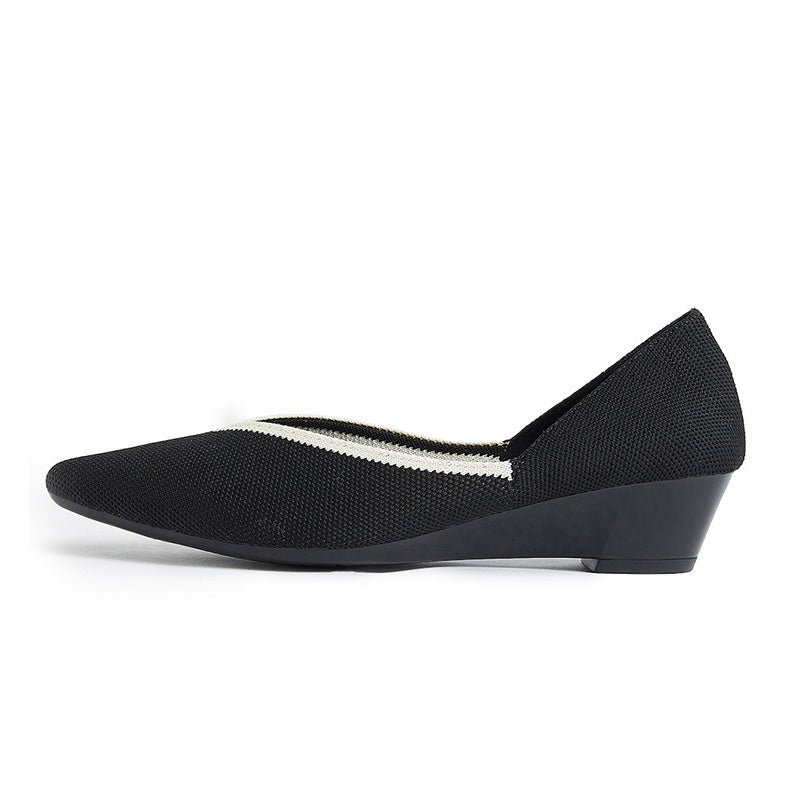 Minimalist Heart Cap Pointed Toe Princess Flats-5
