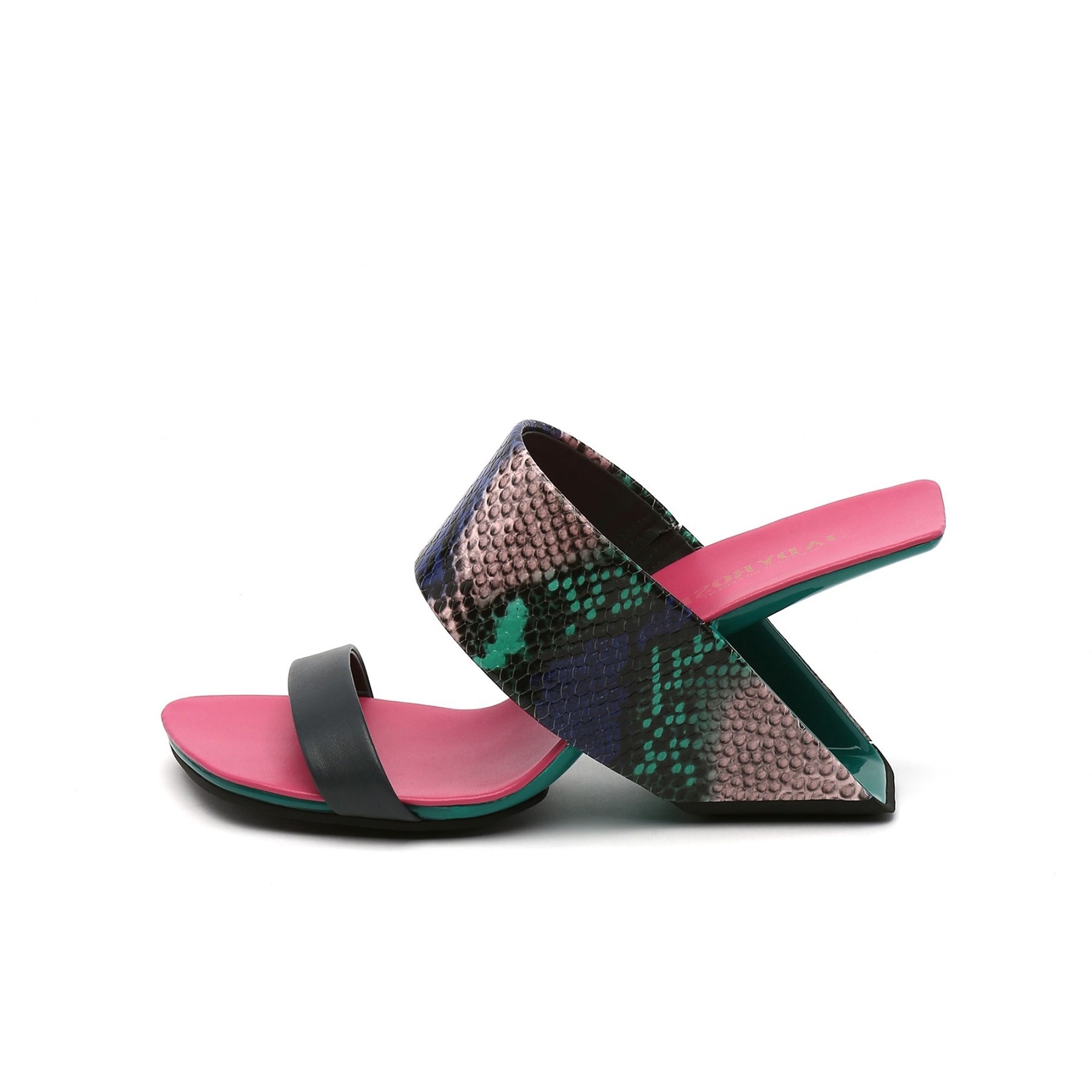 Fun Multicolor Open Toe Wedges-7