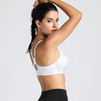 No Bounce High Support White Workout Bra