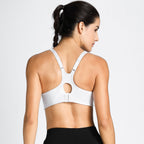 No Bounce High Support White Workout Bra