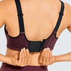 No Bounce High Support Wine Running Bra