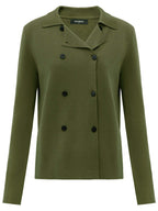 Olive Green Double Breasted Cardigan-3