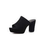 Open Toe Platform Mules-1