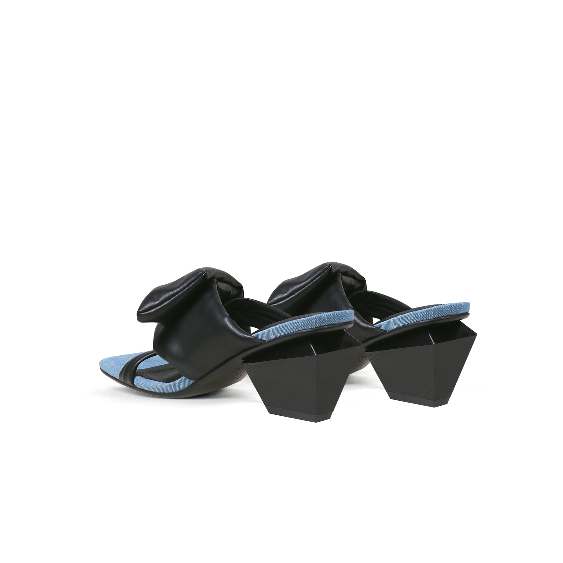 Padded Wrap Open Toe Mules-4