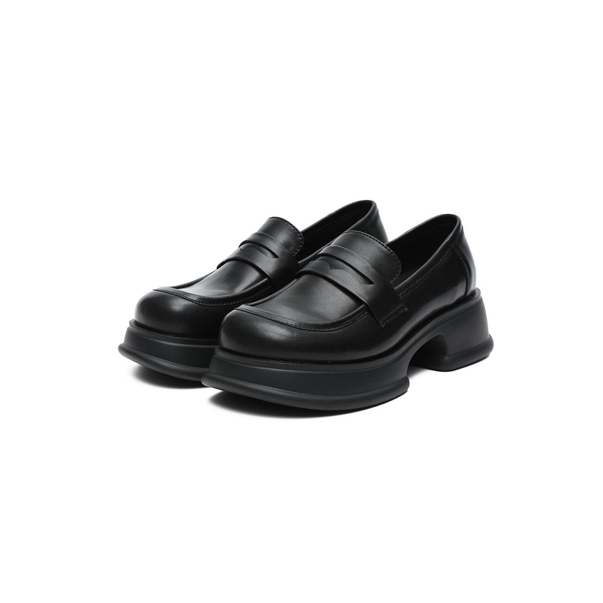 Platform Heeled Loafers-2