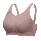 Plus Size High Support Full Coverage Padded Mocha Wireless Bra-3