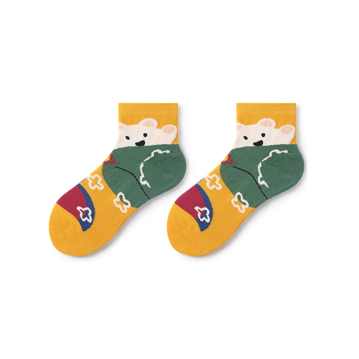 Polar Bear Summer Women 5pcs Crew Socks Set
