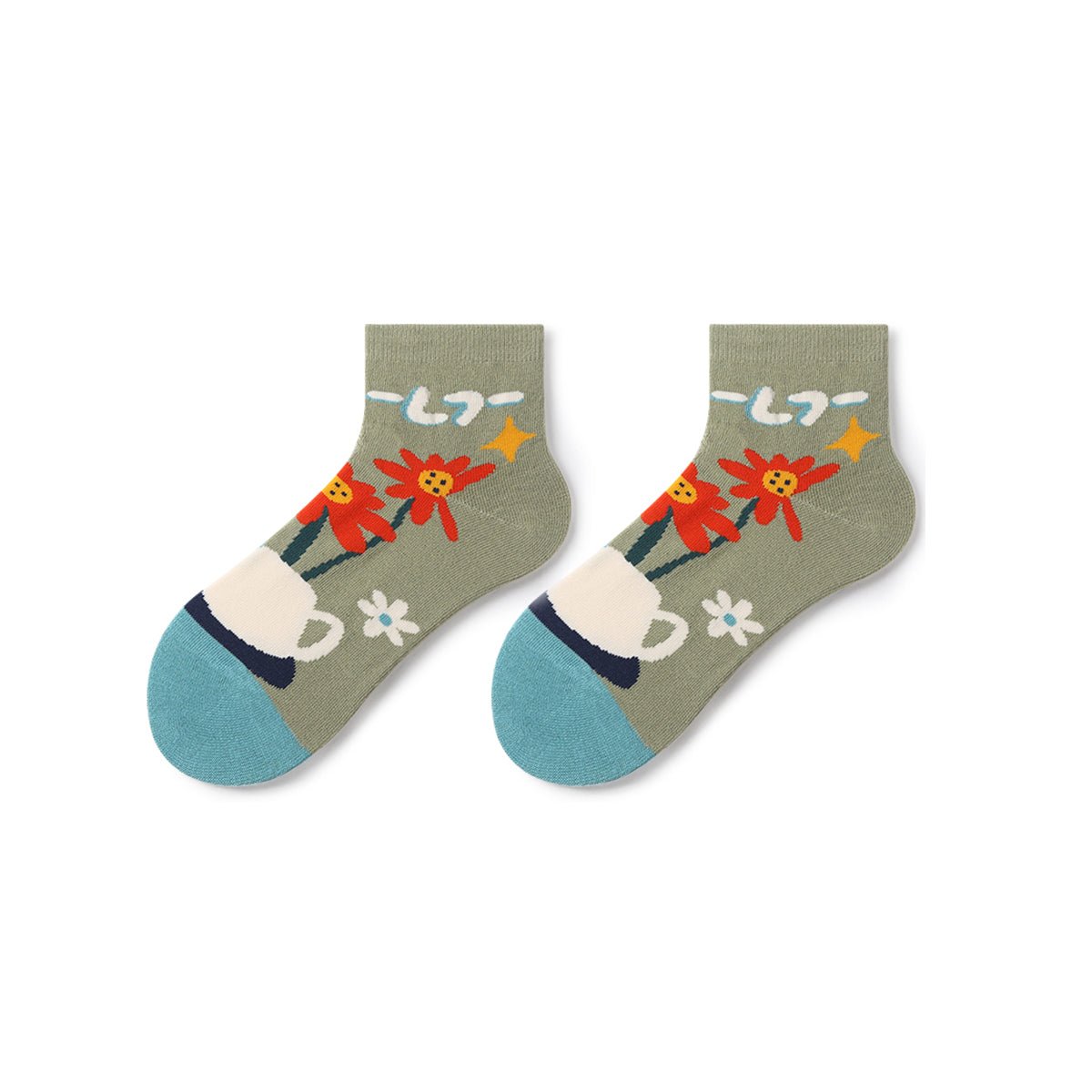 Polar Bear Summer Women 5pcs Crew Socks Set