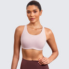 Power On Molded Cup Strappy Racerback Wireless Sports Bra