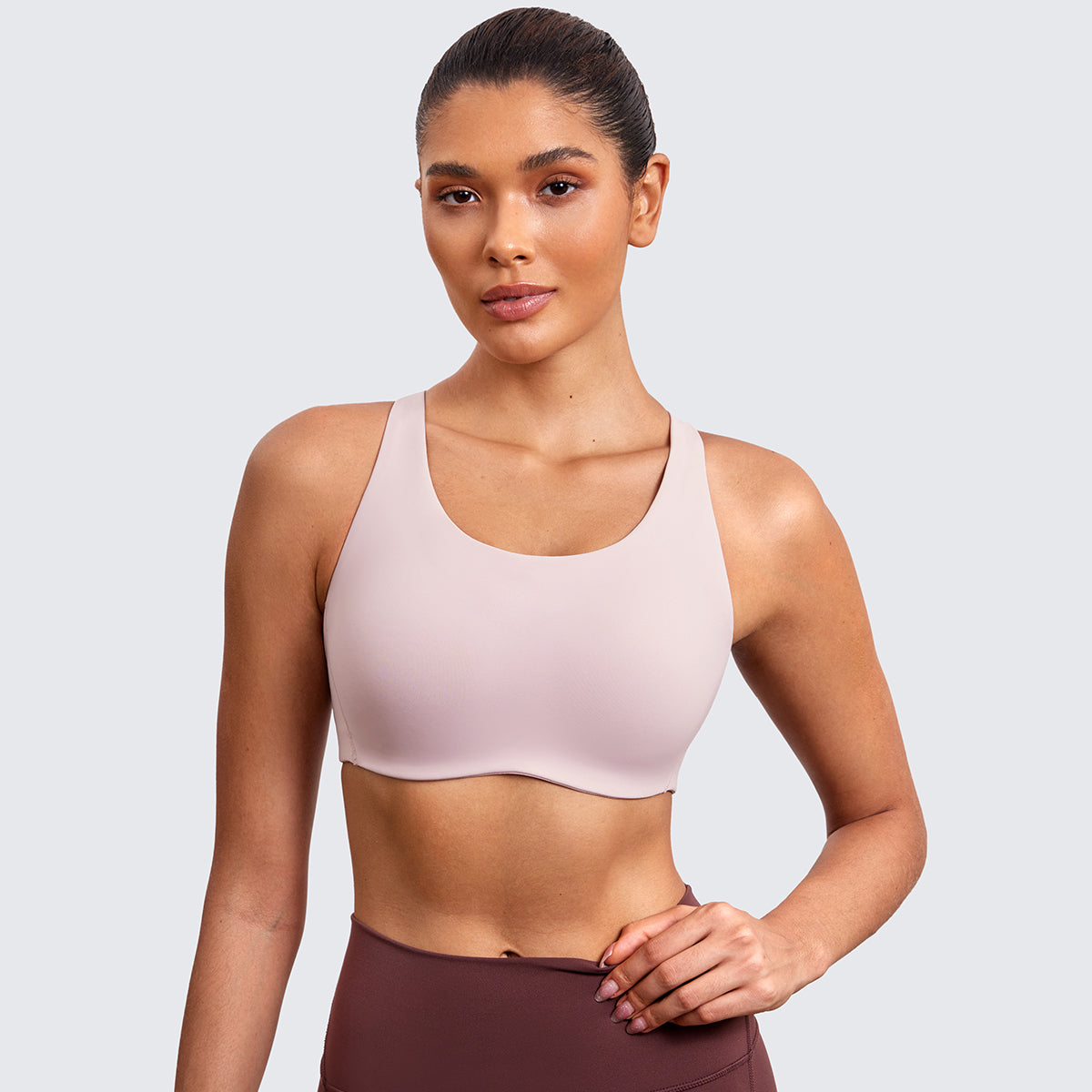 Power On Molded Cup Strappy Racerback Wireless Sports Bra