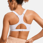 Power On Soft Padded High Impact Zip Front Active Bra