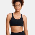 Power On Soft Padded High Impact Zip Front Sports Bra-0