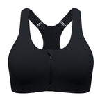 Power On Soft Padded High Impact Zip Front Sports Bra