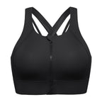 Power On Zip Front Racerback High Impact Sports Bra