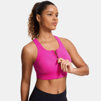 Power On Zip Front Racerback High Impact Workout Bra