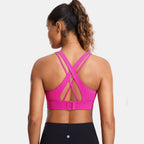 Power On Zip Front Racerback High Impact Workout Bra