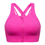 Power On Zip Front Racerback High Impact Workout Bra