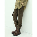 Practical Green Corduroy Pants-0