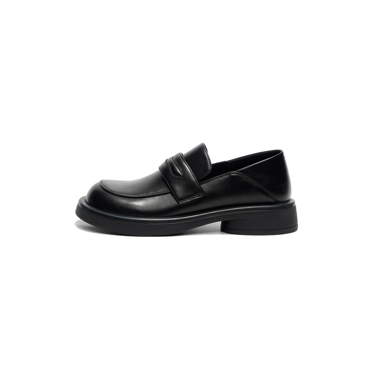 Preppy Black Platform Loafers-0