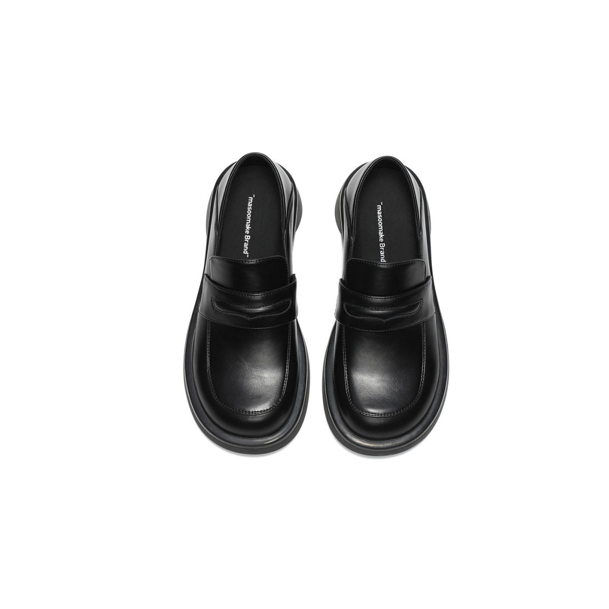 Preppy Black Platform Loafers-4
