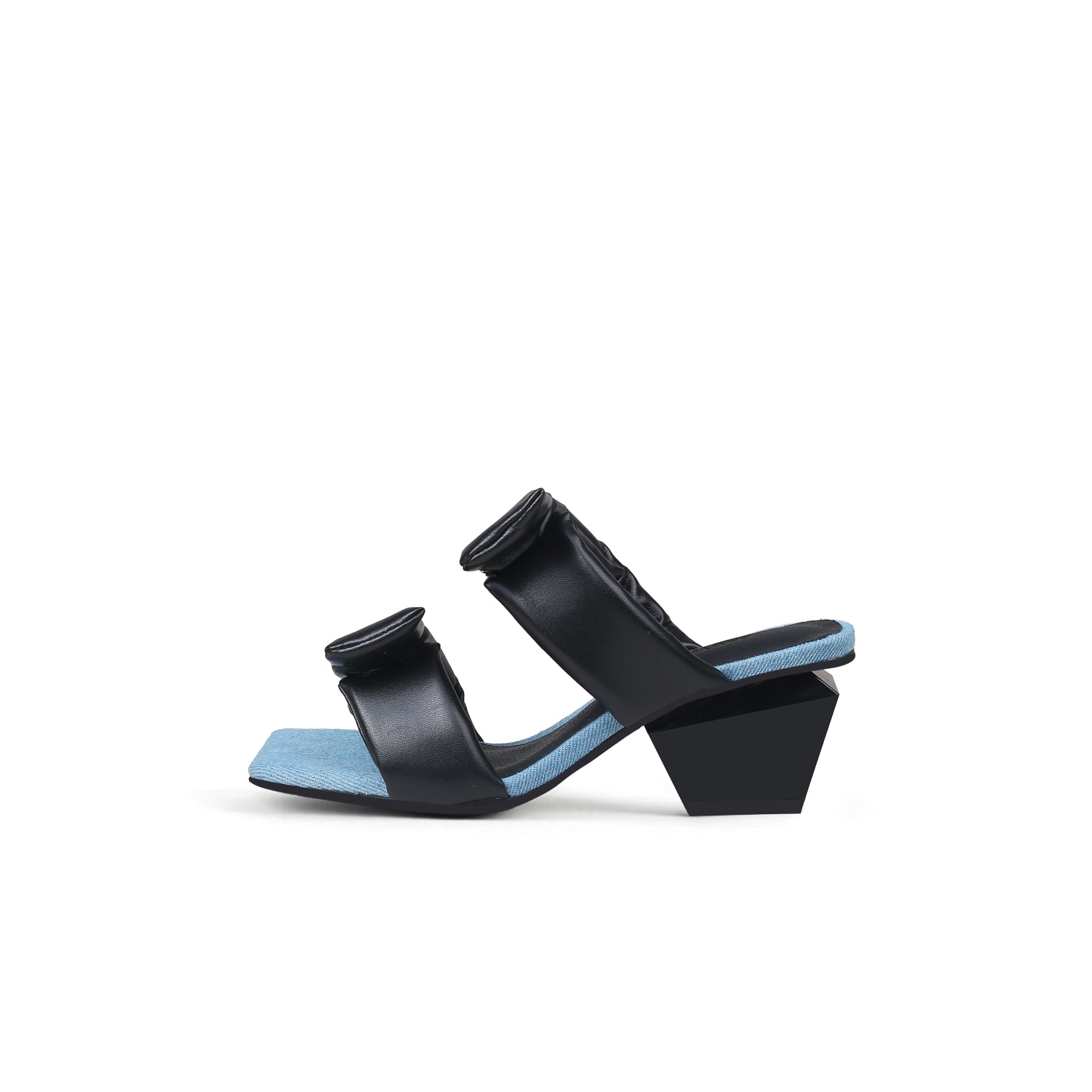 Quirky Padded Strap Mules-0