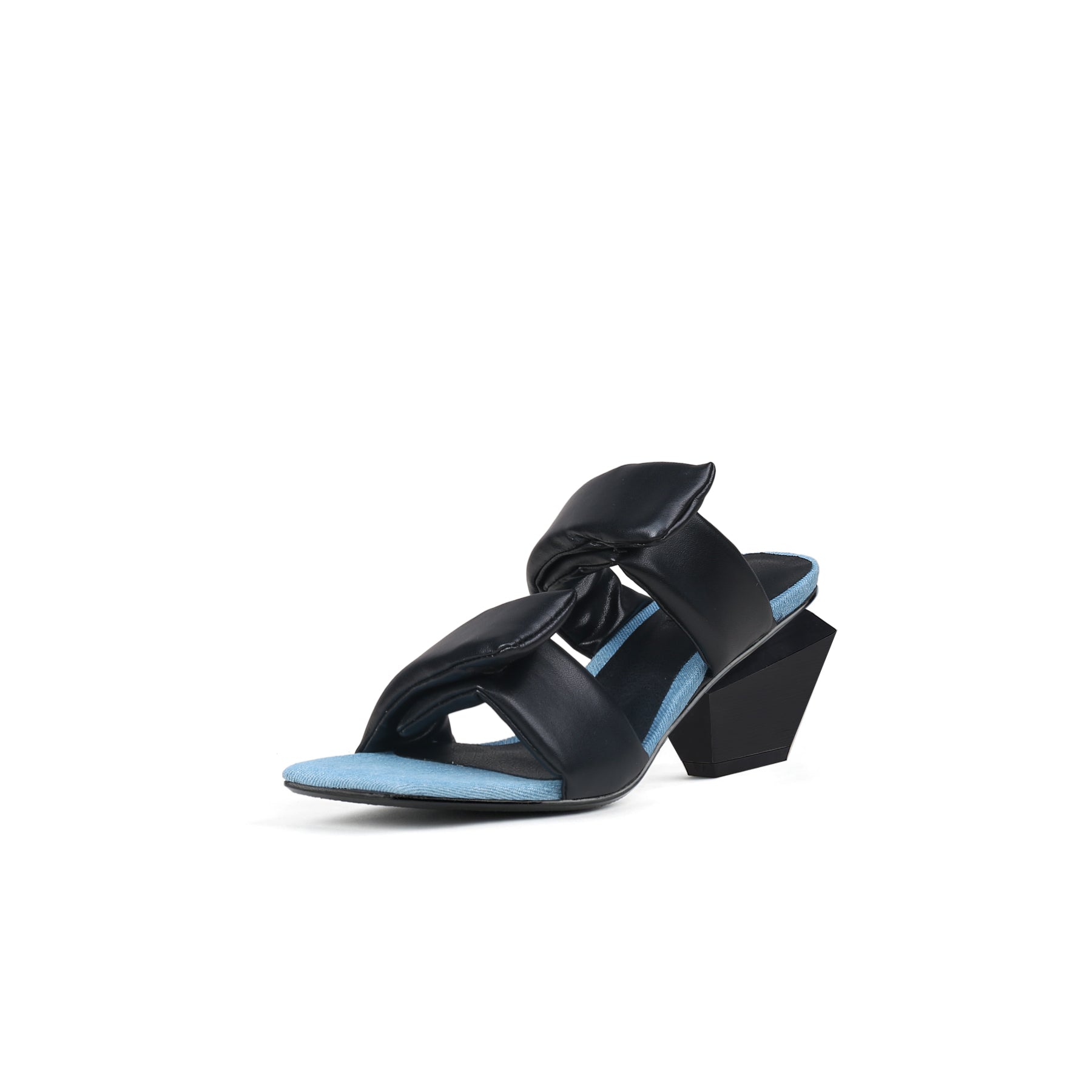 Quirky Padded Strap Mules-1