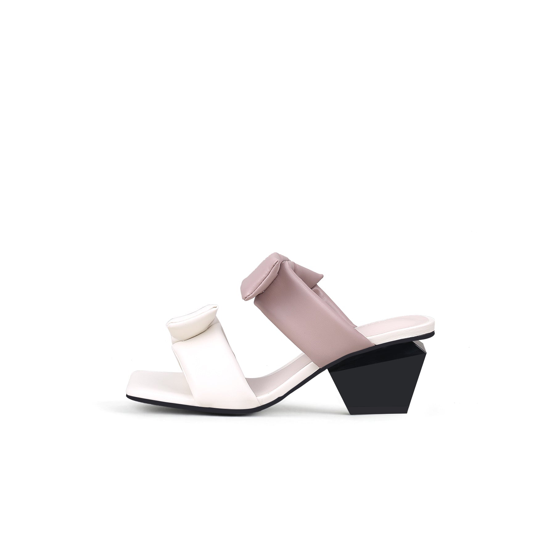 Quirky Padded Strap Mules-5