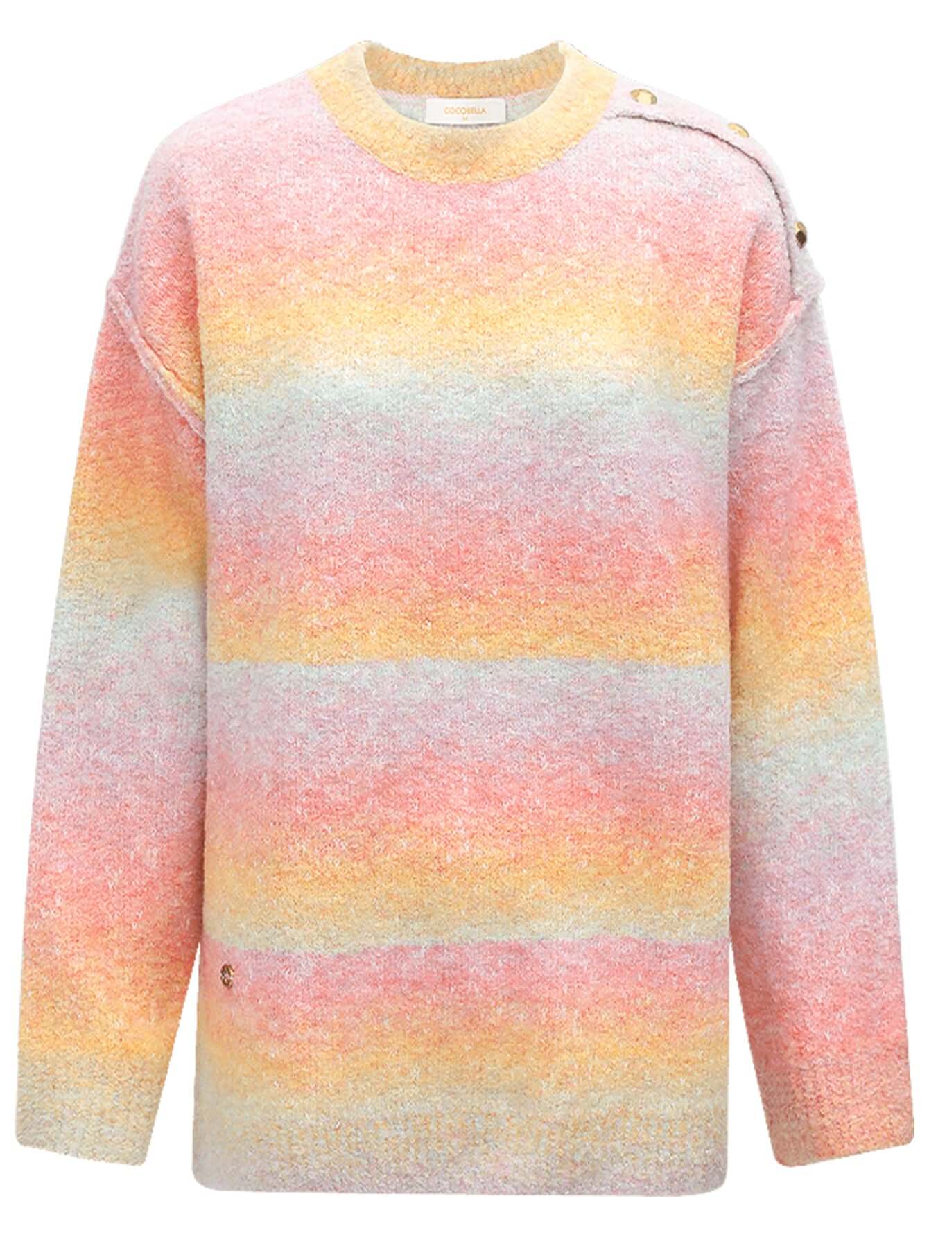 Rainbow Gradient Pullover Sweater-3