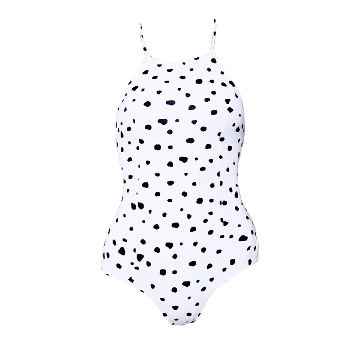 Retro French Polka Dot One Piece Swimsuit
