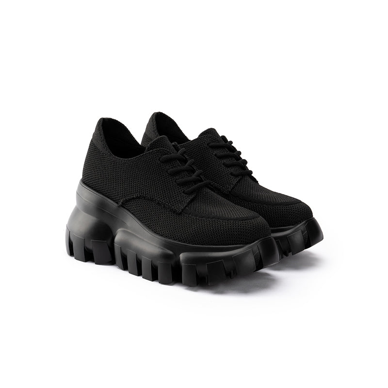 Retro Platform Breathable Chunky Lace Ups-3