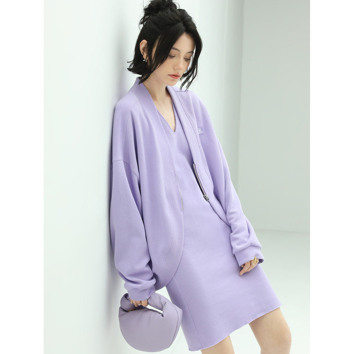 Sweet Relaxed Fit Lavender Cardigan