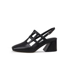Chic Woven Leather Ankle Strap Mules-0