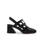 Chic Woven Leather Ankle Strap Mules-2
