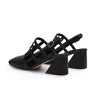 Chic Woven Leather Ankle Strap Mules-4